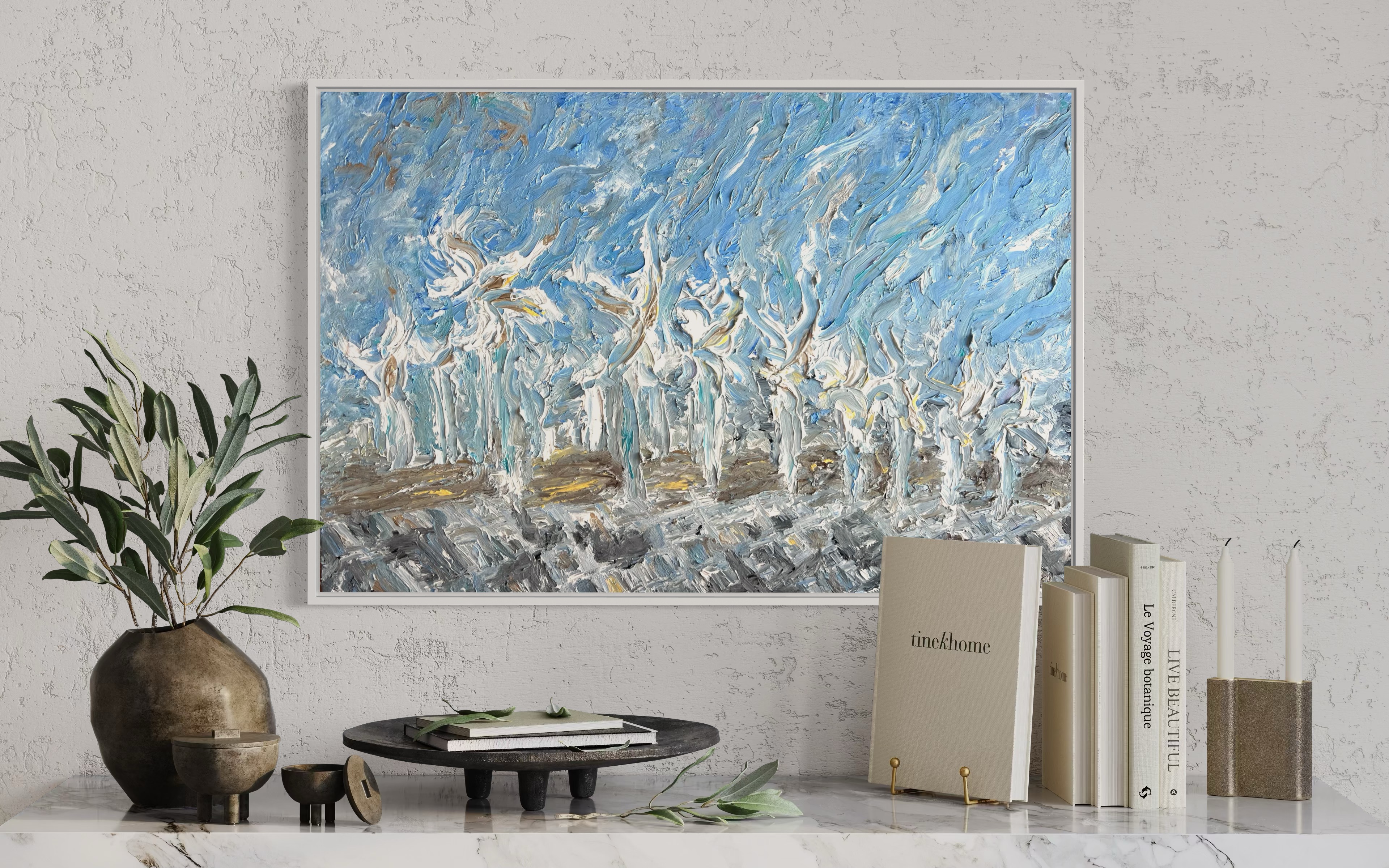 Andělé | Angels, 90x60, acrylic on canvas, 2023